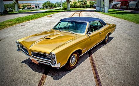 Download Wallpapers Pontiac Gto 4k Retro Cars 1966 Cars Muscle Cars