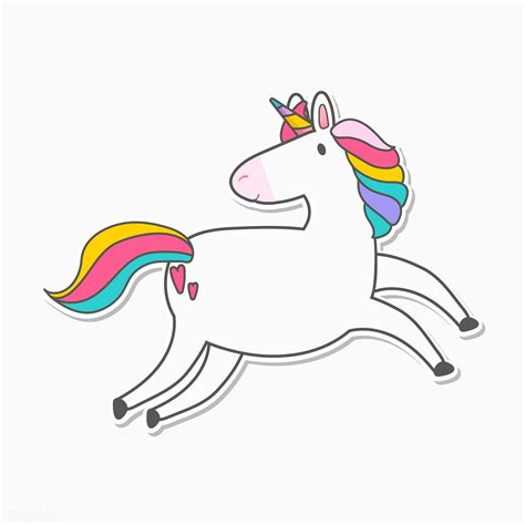 Magical Rainbow Unicorn Illustration Vector Free Image By Rawpixel
