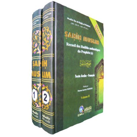 sahih muslim arabe français recueil de hadiths authentiques du prophète chez dar al kotob al