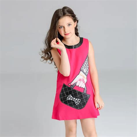 Girls Summer Dresses 2018 Children A Line Dress Baby Girls Cute