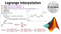 Lagrange Interpolation with MATLAB code - YouTube