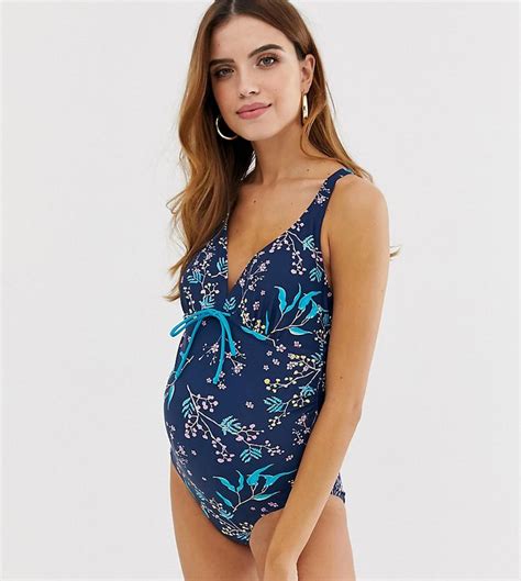 Mamalicious Maternity Floral Printed Swimsuit Maternity Bathing Suit Maternity Bathing Suit