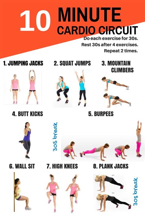 Pinterest 10 Minute Cardio Workout Cardio Workout At Home 10 Minute