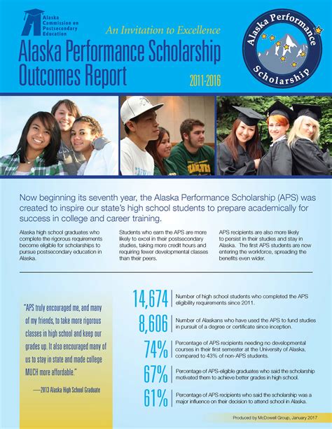 Thank you for the interest shown in uem scholarship. Alaska Performance Scholarship Outcomes Report, 2011-2016 ...