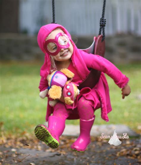 Swinging In Skye Halloween Costume Paw Patrol Pink Dog Seams Sew Lo