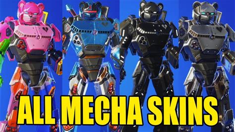 All Mecha Team Leader Skins In Fortnite Youtube