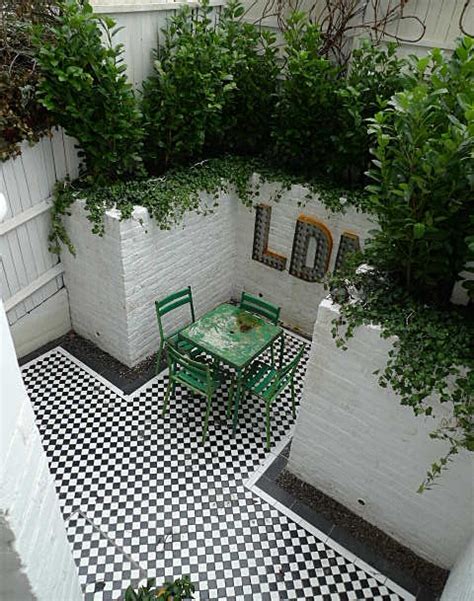 Victorian Black And White Mosaic Tile Courtyard Garden London Garden Blog