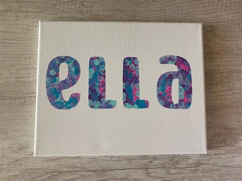 Personalized Canvas Name Painting Customizable Name And Etsy