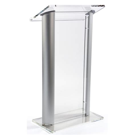 We were looking for that easy button, and that's what podium is for us. Aluminum Clear Plexglass Podium - ATD Audio Visual