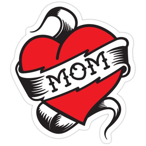 Mom Tattoo Stickers By Laundryfactory Redbubble