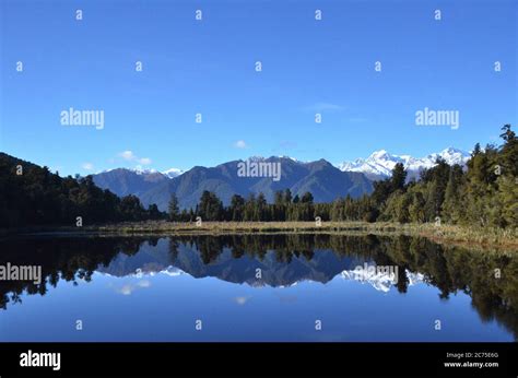 Lake Matheson Near The Fox Glacier In South Westland New Zealand Is