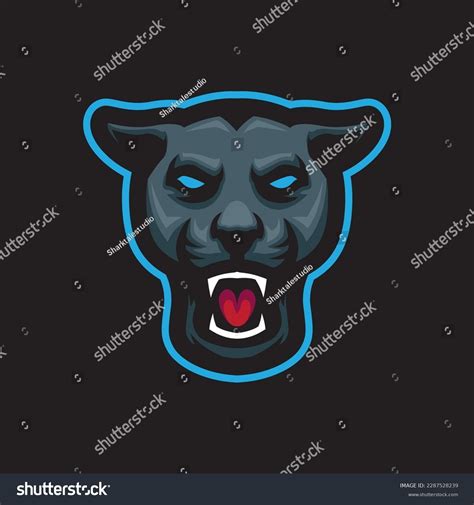 Black Panther Head Mascot Logo Stock Vector Royalty Free 2287528239