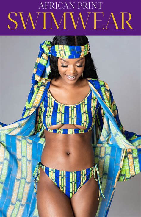 African Print Swimwear Swimwear And Beachwear Laviye