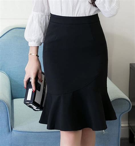 Women Sexy Slim High Waist Red Flounced Skirt Office Casual Vintage Plus Size Fashion Package