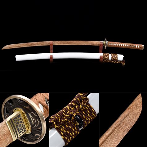 Wooden Training Katana Handmade Wooden Blade Unsharpened Japanese