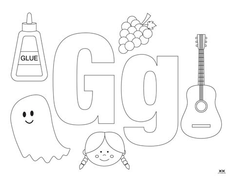 Letter G Coloring Pages Preschool