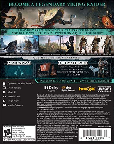 Assassins Creed Valhalla Xbox Series Xs Xbox One Standard Edition
