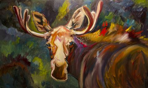 Diane Whitehead Art Out West Not A Painting A Day Moose Wild Life