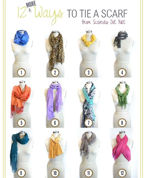 12 More Ways To Tie A Scarf Ways To Wear A Scarf Scarf Tying How