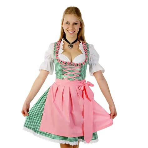 vocole 2017 new high quality oktoberfest german bavarian dirndl beer girl costume wench dress