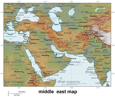 Middle East Map Mapsofnet