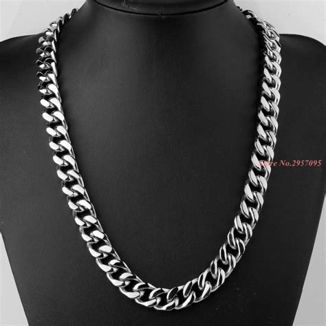 New Style 7 40 Stainless Steel Necklace Mens Boys Silver Color Chain
