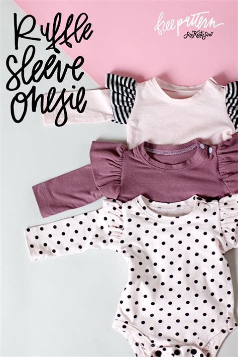 Free Pattern Ruffle Sleeve Baby Onesie Sewing