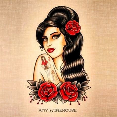 Amy Winehouse Tatuaje De La Vieja Escuela Tatuajes De Amy Winehouse Tatuajes Tradicionales
