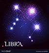 Libra zodiac sign of the beautiful bright stars Vector Image