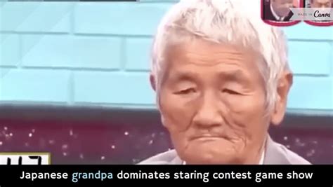 japanese grandpa dominates staring contest game show [video] alltop viral