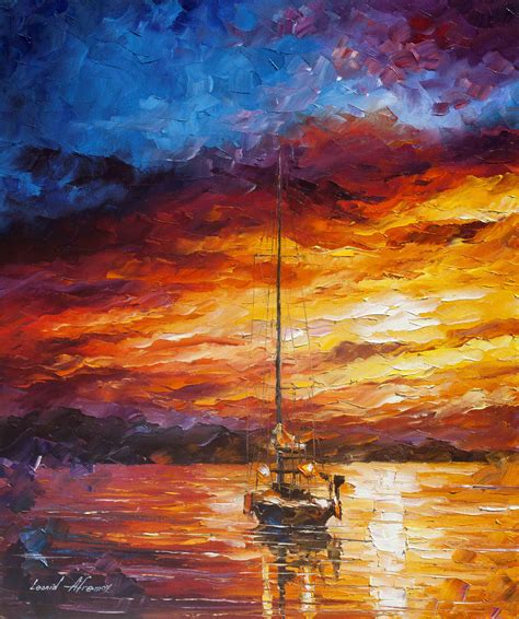 Color Waves Palette Knife Oil Painting On Canvas By