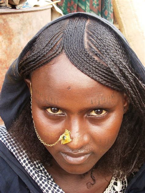 Woman Gray Hoodie African Woman Ethiopian Girl Afar Tribe African