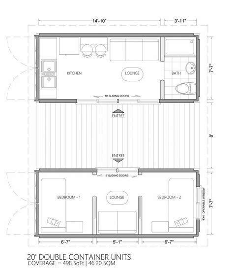 20ft Container Home Floor Plans Reveillesdesigns