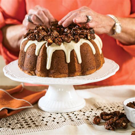 Serve topped with fresh whipped cream to max out the decadence factor. Sweet Potato Bundt Cake with Maple Glaze - Paula Deen