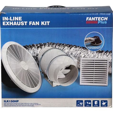 Ilk150hp Fantech 150mm Round Inline Exhaust Fan Kit High Proformance