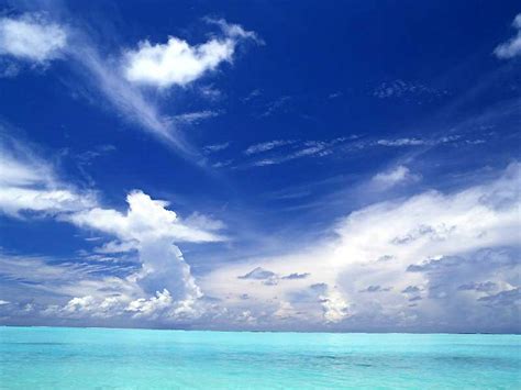 Blue Sea Blue Sky Beaches And Coasts Wallpaper