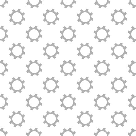 Premium Vector Seamless Geometric Pattern With Gears Black And White