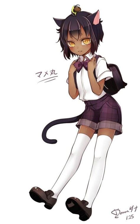 Neko Girl Cat Girl Manga Girl Black Girl Art Black Women Art Black