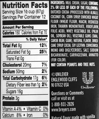 See more ideas about dreyers ice cream, ice cream, dreyers. Breyers Light Ice Cream Nutrition Facts ...