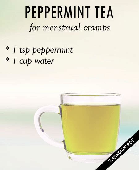 As soon as your menstrual cycle approaches, your body releases a hormone called prostaglandins, which is responsible for contracting the uterus and chamomile tea works to relax these blood vessels and calm them. TEAS FOR MENSTRUAL CRAMPS - THEINDIANSPOT