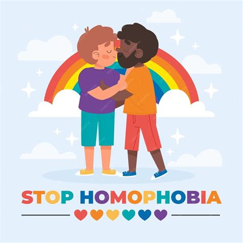 free vector hand drawn stop homophobia concept illustration