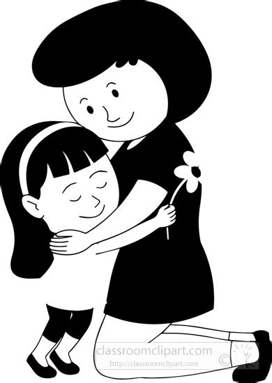 mom hugging girl clipart outline 20 free cliparts download images on clipground 2023