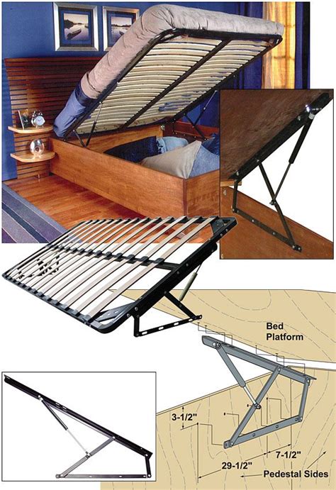 Diy Under Bed Storage Lift Bed Whole Top Lifts Up To Expose Tons Of