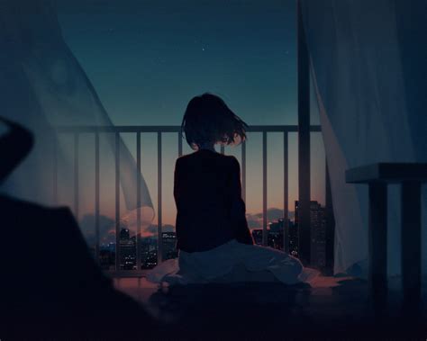 1280x1024 Anime Girl In Morning Breeze 1280x1024 Resolution Wallpaper