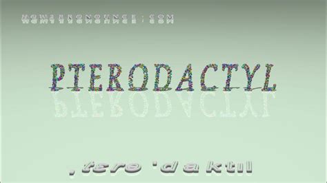 Pterodactyl Pronunciation Youtube