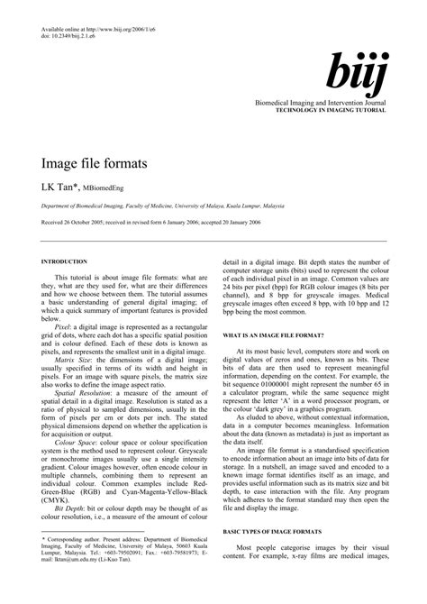 Pdf Image File Formats