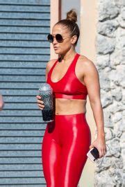Jennifer Lopez In Red Gym Outfit 57 GotCeleb