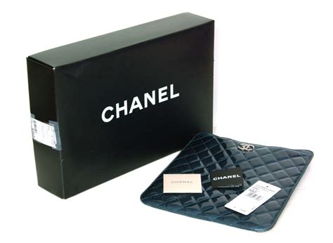 Chanel Blue Quilted Patent Ipad Case Rt 775 At 1stdibs