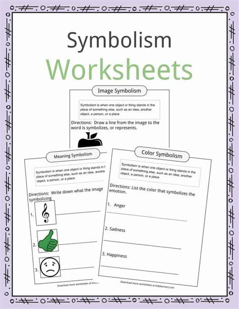 Theme And Symbolism Worksheets