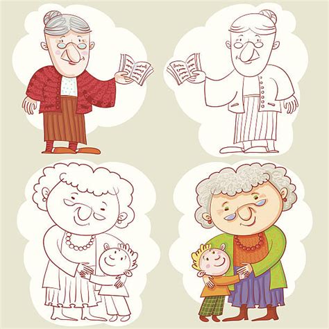 Two Old Women Laughing Illustrations Royalty Free Vector Graphics